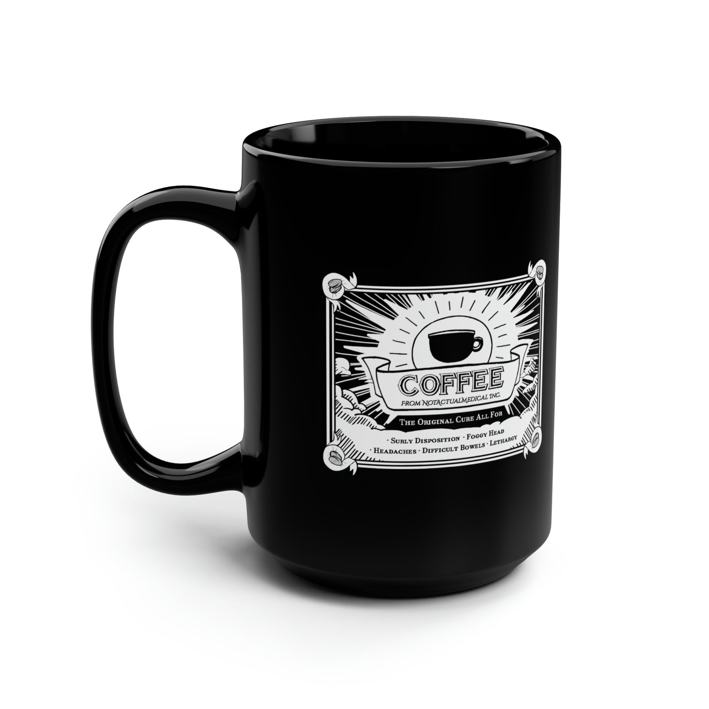 funny fake label novelty mug