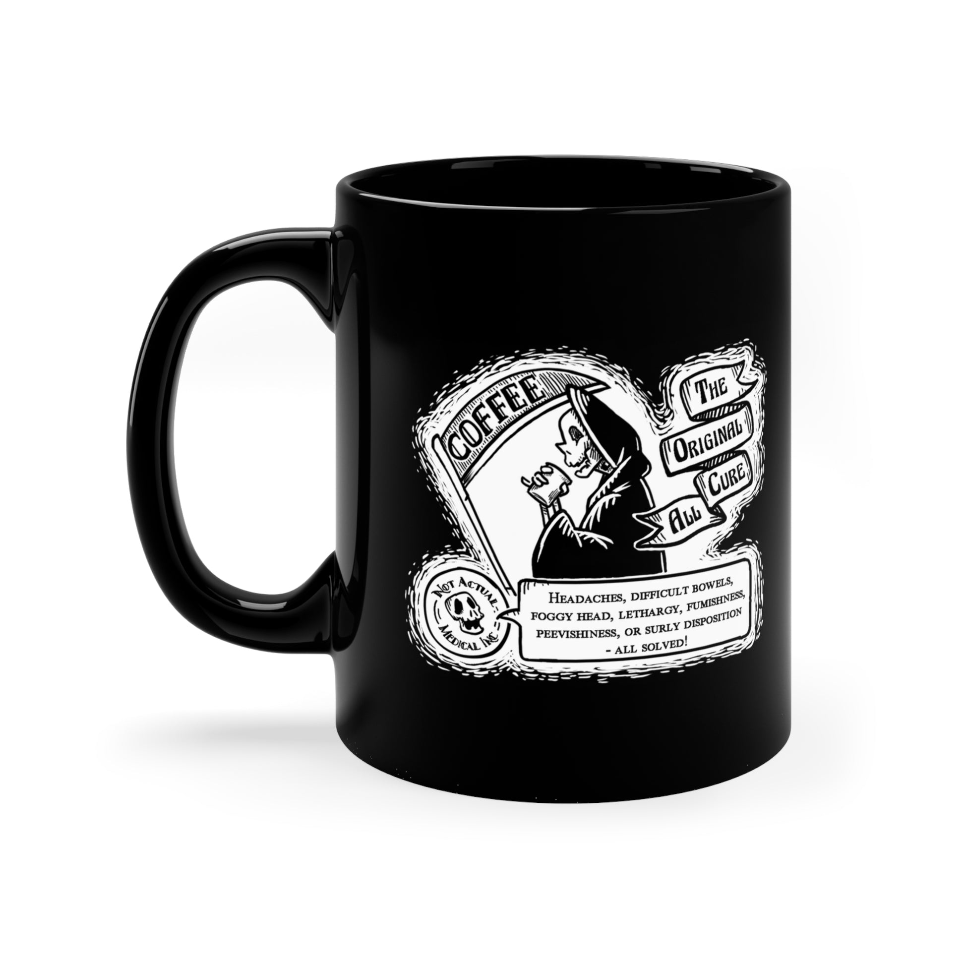 Novelty apothecary label mug