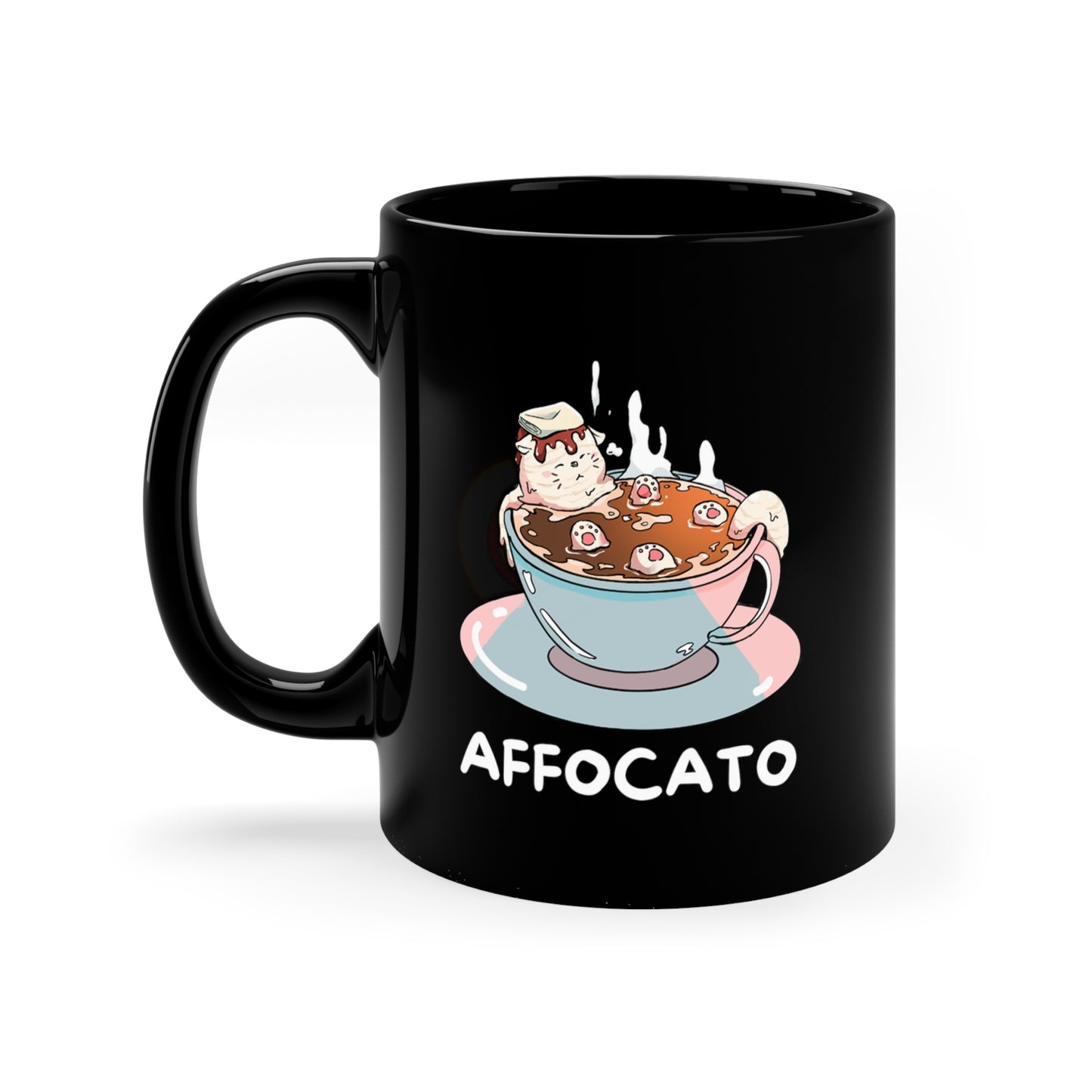 cute cat coffee pun mug