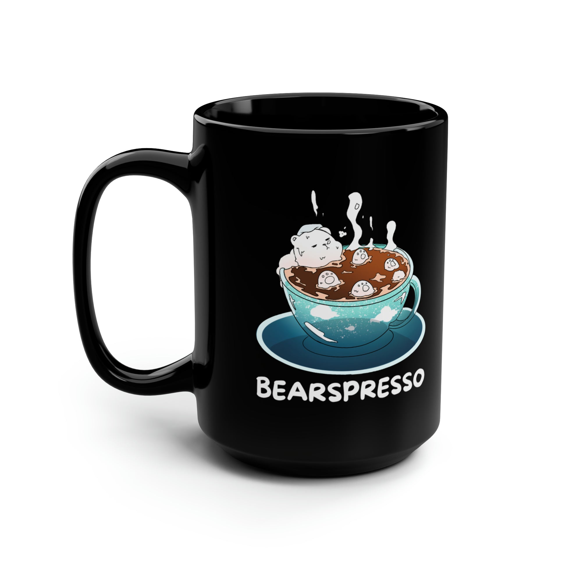 cute bear coffee pun mug