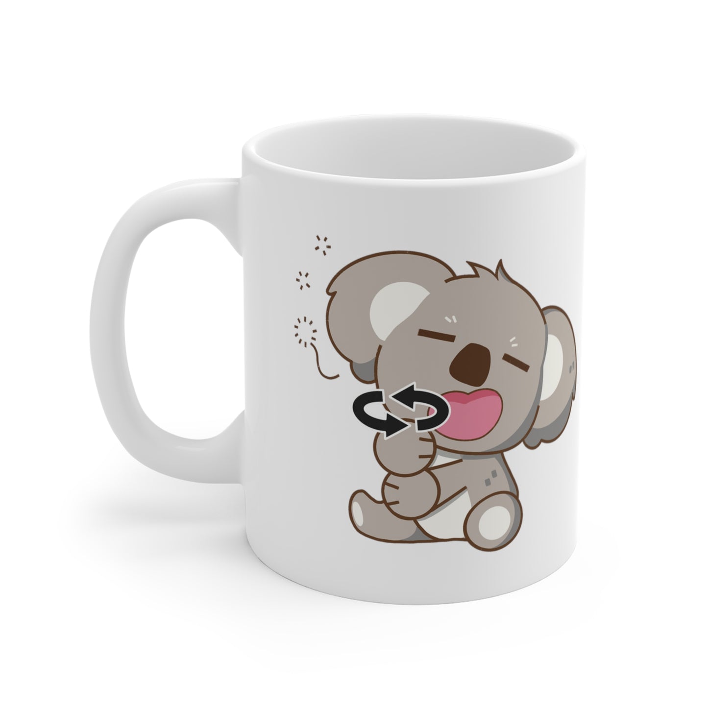 Novelty sign language koala mug