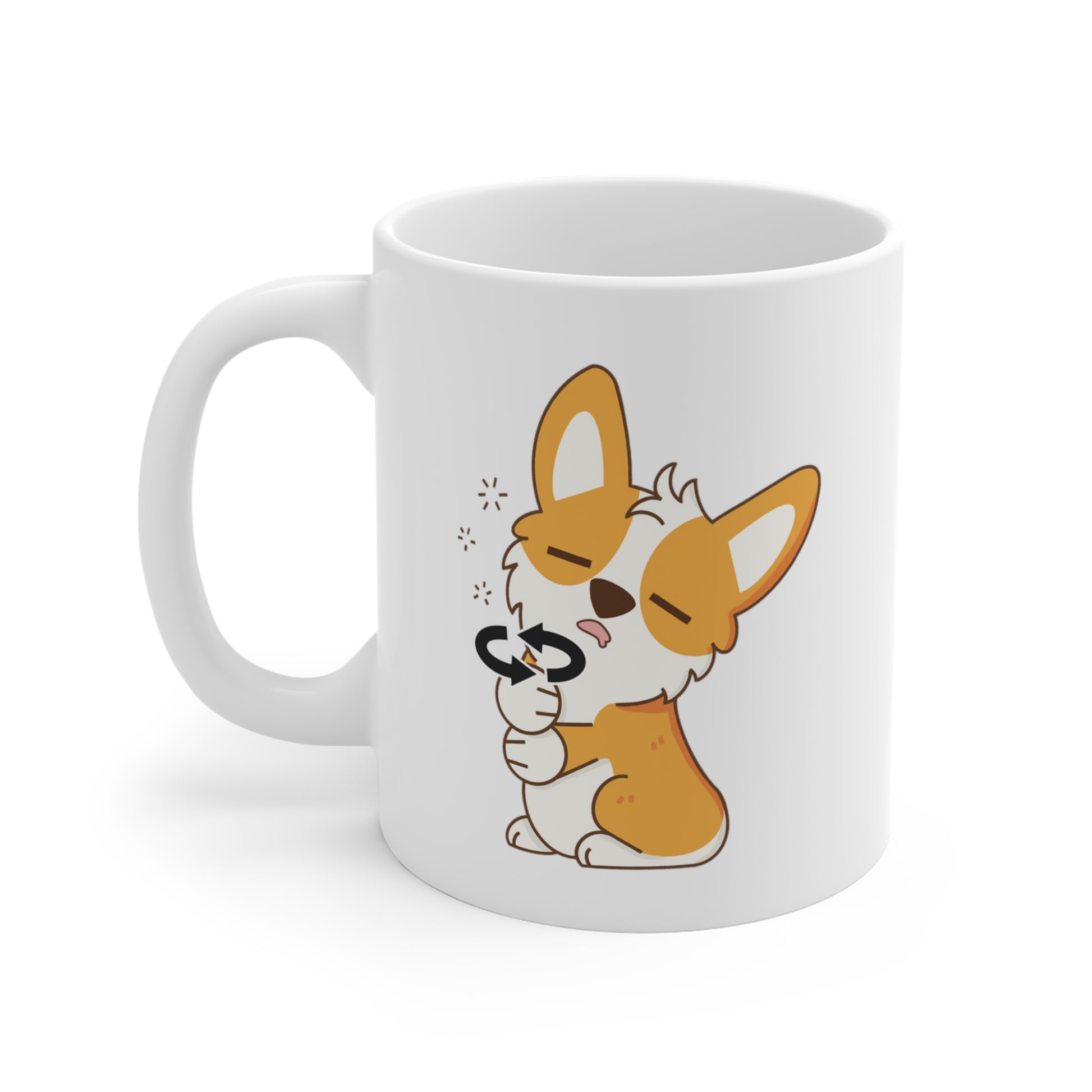 Novelty sign language dog mug